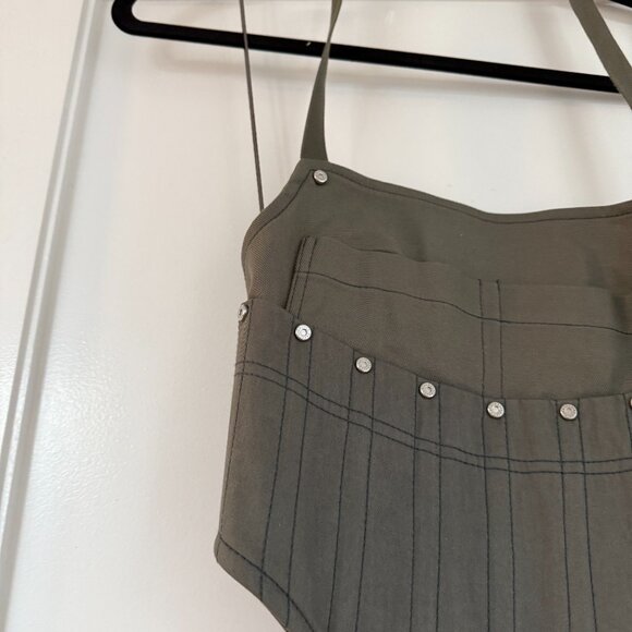 NWT Dion Lee Wrench Denim Corset Pocket Allover Paneling Rivet Detailing Sz 0 - Picture 6 of 8